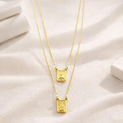 Colar Escapulário Delicado Dourado