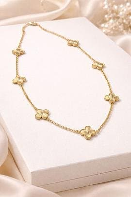 Colar Trevo Dourado