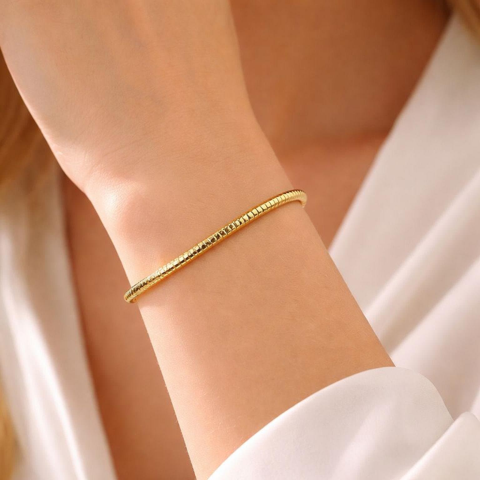 Pulseira Malha Snake Dourada 3
