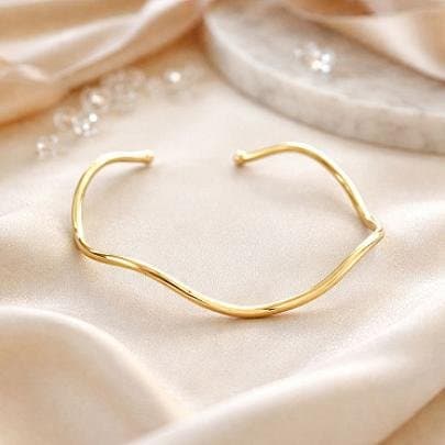 Bracelete Orgânico Dourado